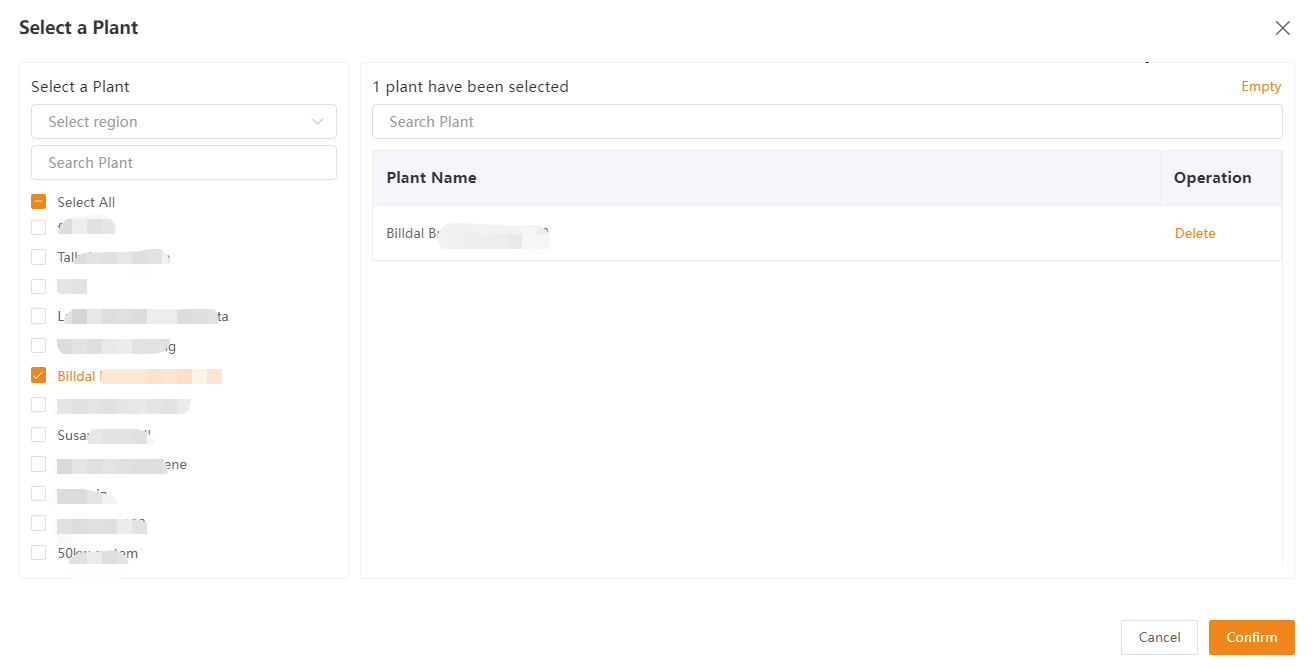 Plant Report Export